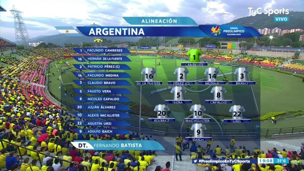 Preolímpico 2020 - Fase Final - J1 - Argentina Sub-23 Vs. Uruguay Sub-23 (1080p) (Español Latino) 136