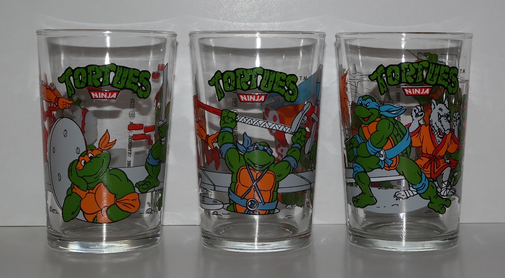 Les Tortues Ninja - Gamme Playmates Bandaï 1988 - 1998 Verres10