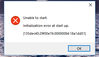 Unable to start Error10