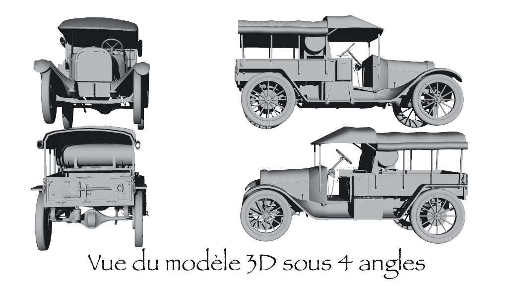 Les imprimantes 3D et leur utilisation en maquettisme : exemple avec ce Dodge Brothers US Army Light Repair Truck 1918 Dodge410
