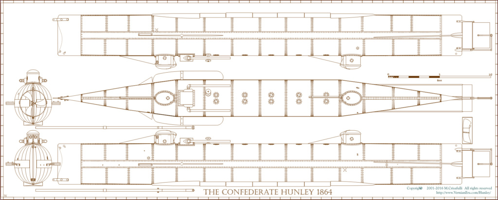 Maquette du CSS Hunley 1/35e de chez Micro Mir Hunley11