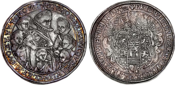 Táler de los ocho hermanos ducales de Sajonia-Weimar de 1610. Achtbr11