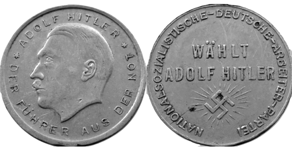 El retrato de Hitler no fue acuñado oficialmente en moneda. Img_2033