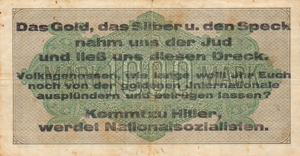 Eine Million Mark 1923 con una sobreimpresión de propaganda virulenta. - Página 4 Img_2303