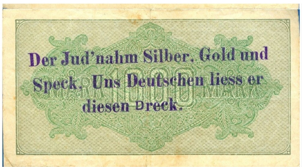 PROPAGANDA. Billetes alemanes con sobreimpresiones 1923-1933.  Scree172