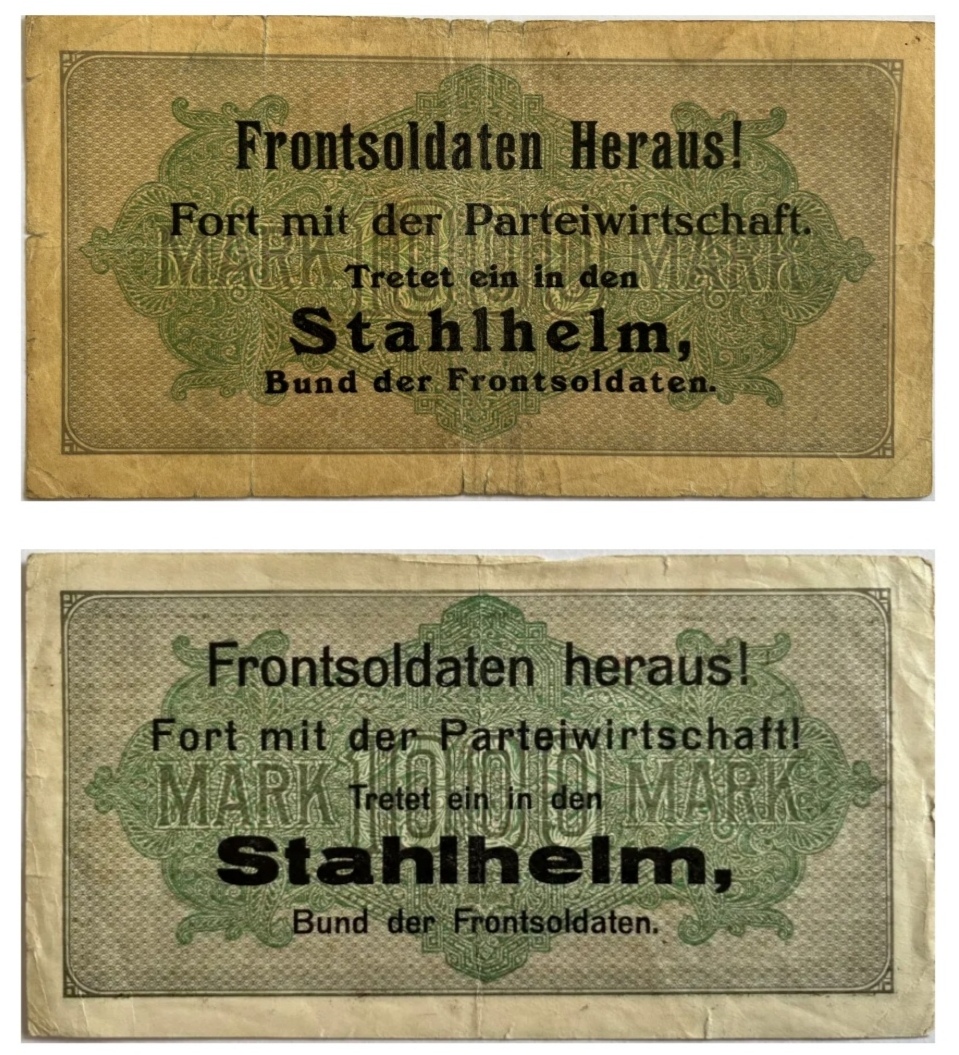 PROPAGANDA. Billetes alemanes con sobreimpresiones 1923-1933.  - Página 3 Scree451