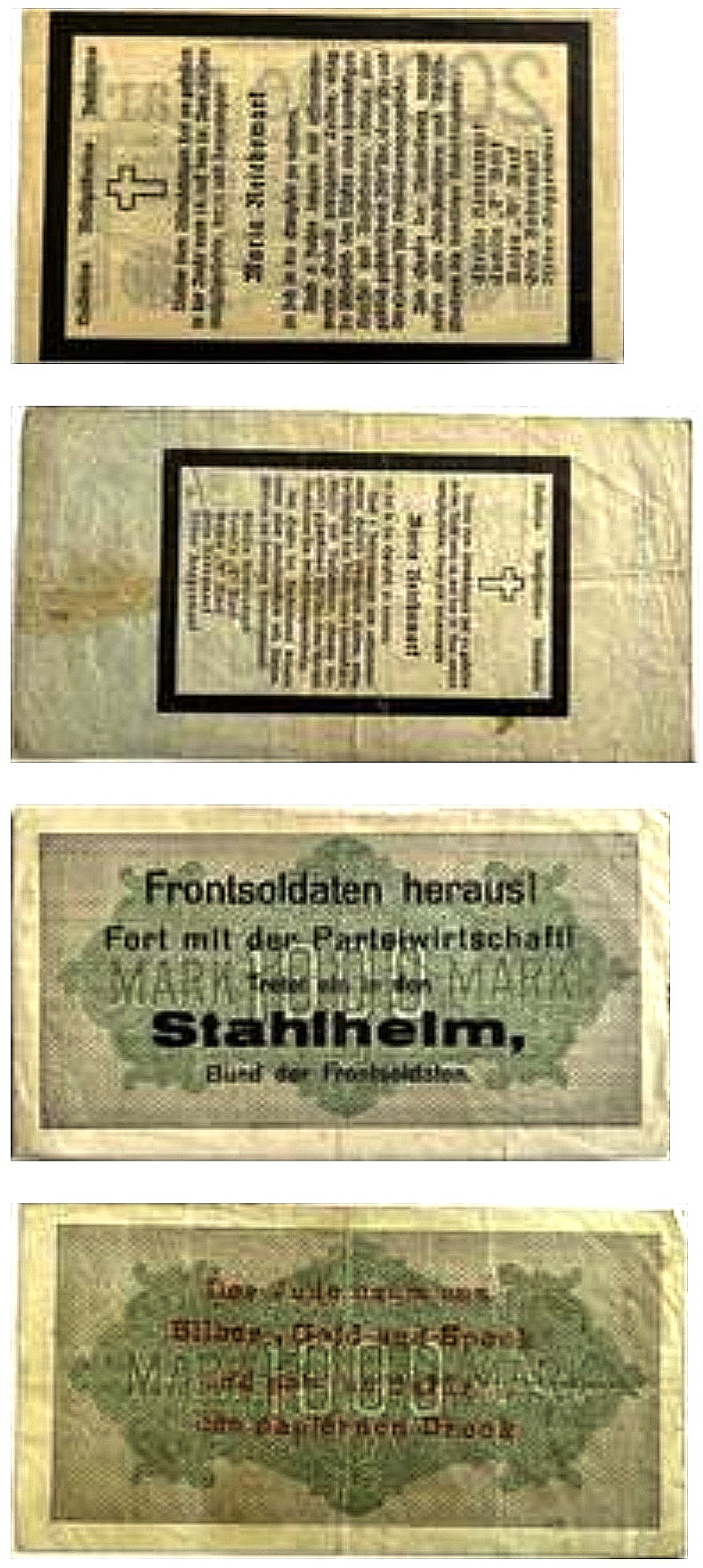 PROPAGANDA. Billetes alemanes con sobreimpresiones 1923-1933.  - Página 3 Scree453