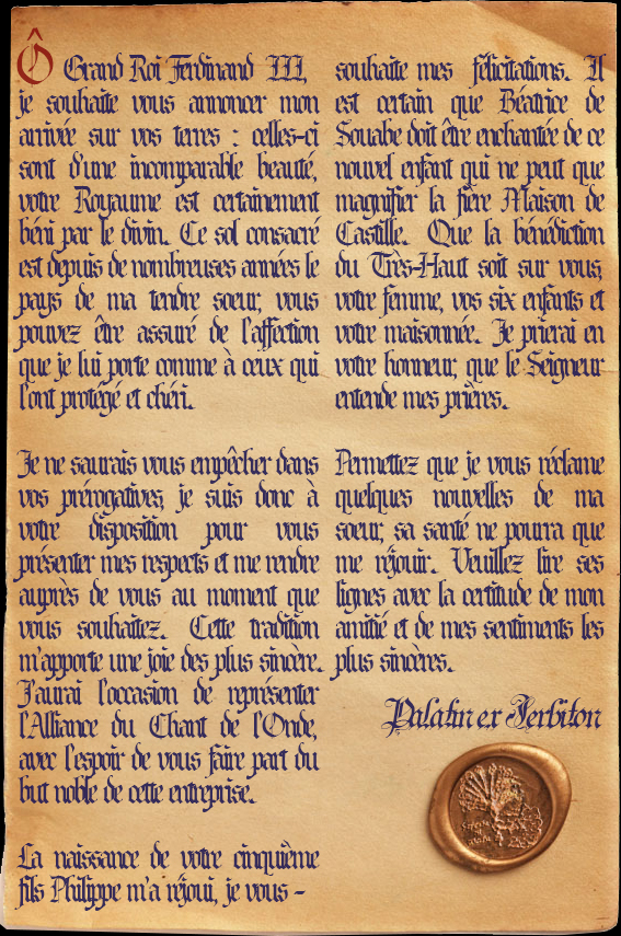 Lettre en Latin au Roi Ferdinand III Lettre12
