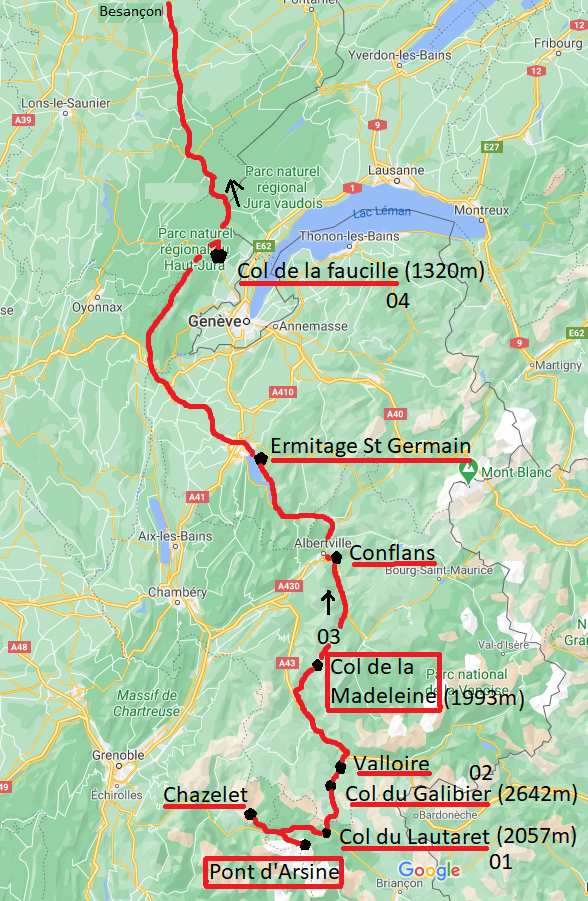 [ROUTE] Des Alpes à la Franche Comté: 4 cols! (Août 2020) Map4co10
