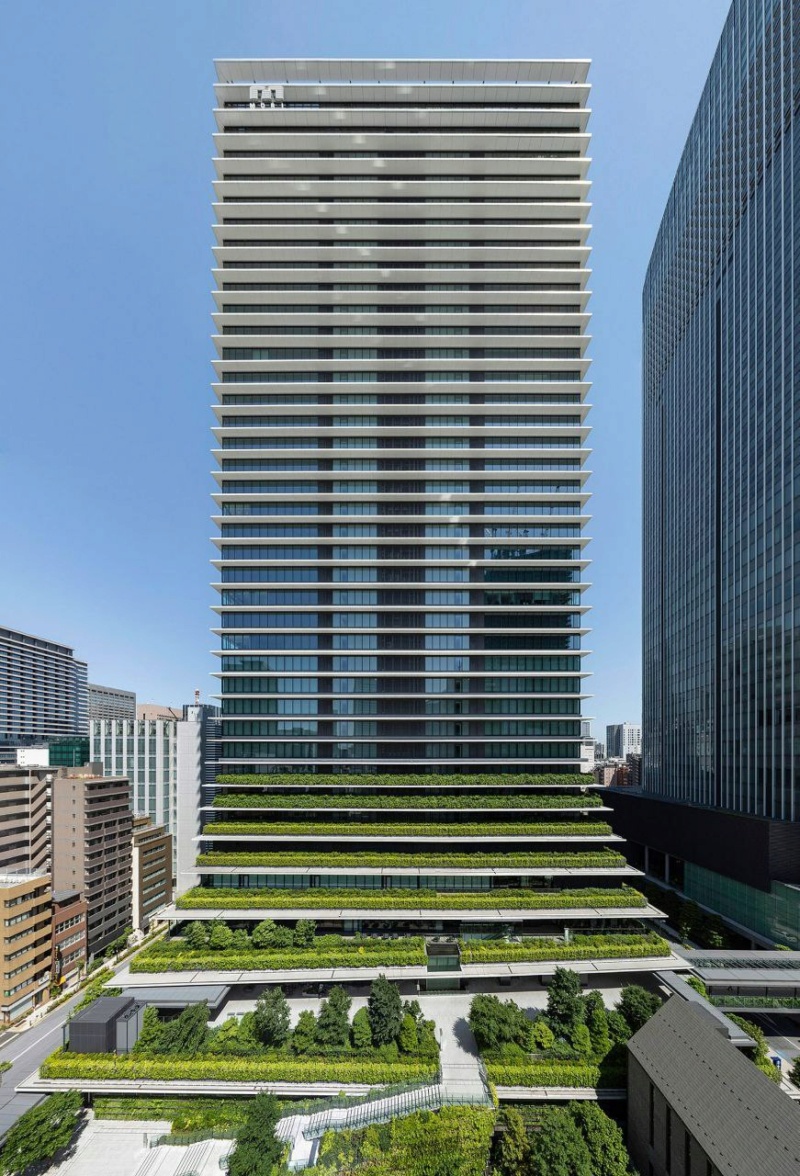 Небоскрёб от Ingenhoven Architects для Токи - башня Toranomon Hills Business Tower высотой 185 метров Phot1152