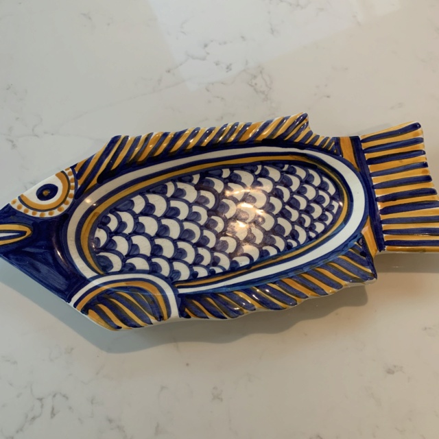 Ceramic Fish Plate, Uzès, France. ID Help Img_3510