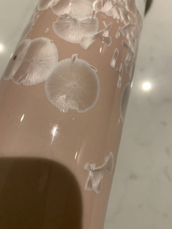 Pink Ceramic Vase With Pearl Like Shards / Circles ID Help Img_4411