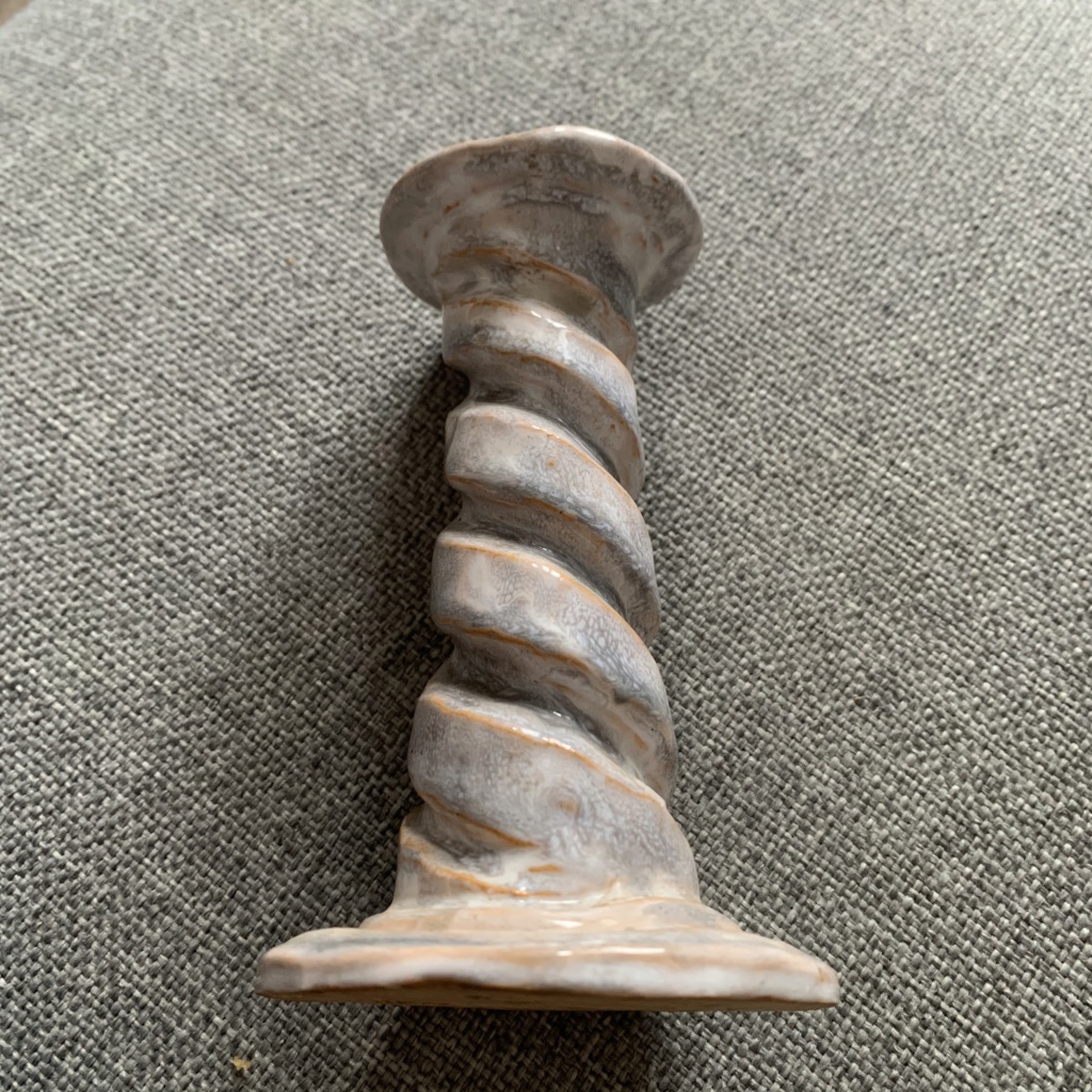 ID Request for Ceramic Twisted Candle Stick Holder "K" Mark Img_7514