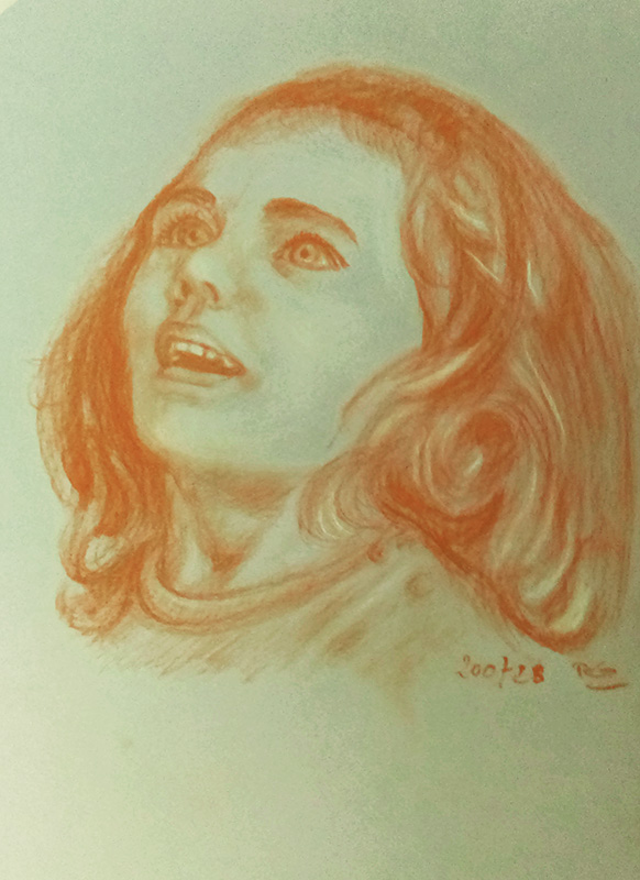 Portrait pastel sec Dessi143