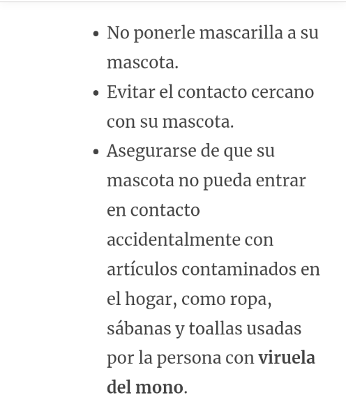 ¿Qué hacer si tu mascota está contagiada de la viruela del mono? Screen53