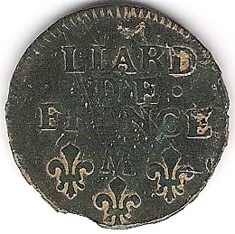 liard du 3° type au buste agé frappé a Toulouse (M) en 1697 Photo_17