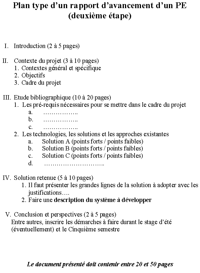 Modle de plan de rdaction du rapport PE semestre 4 Plan_t10