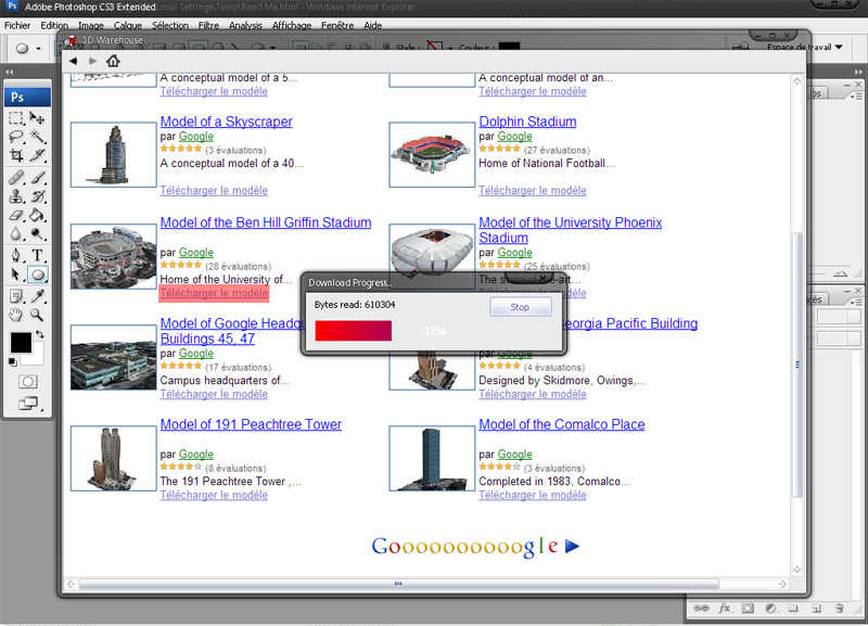 Photoshop CS3 Extended Plug-In for Google 3D Warehouse 111