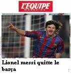 Messi quitte le bara Lquipe10