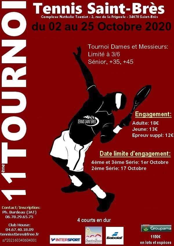 Tournoi Séniors Dames / Messieurs Octobre 2020 Affich17