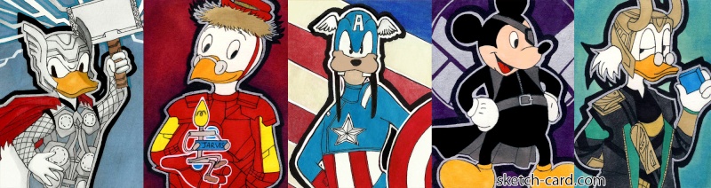 Disney crossover Avengers en dessin. :)   Comple11