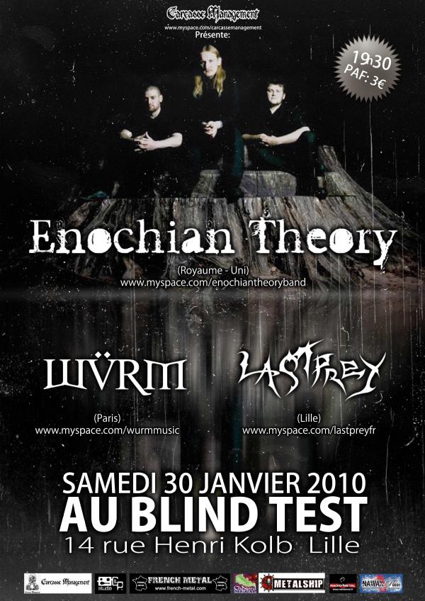 Last prey W/ Würm (Paris) et enochian theory (UK) @ Blindtest - Lille, le 30/01/10 30011010