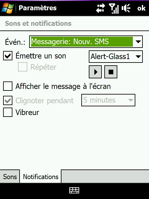 Pas de notification nouveau sms en mode vibreur ? Screen10