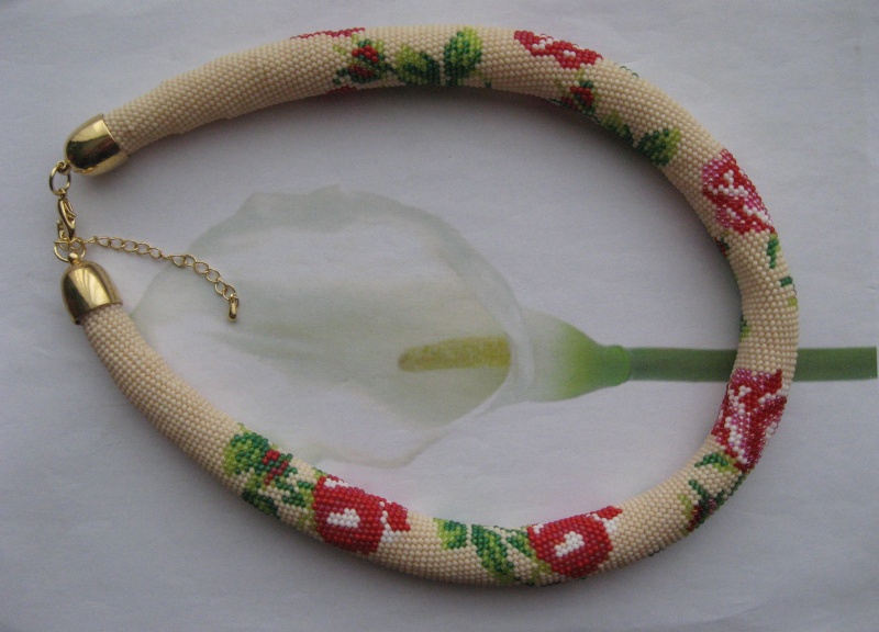 Spirale crochetée et roses Img_3410
