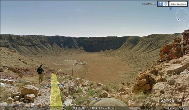 Visitez Meteor Crater avec Street View Crater10