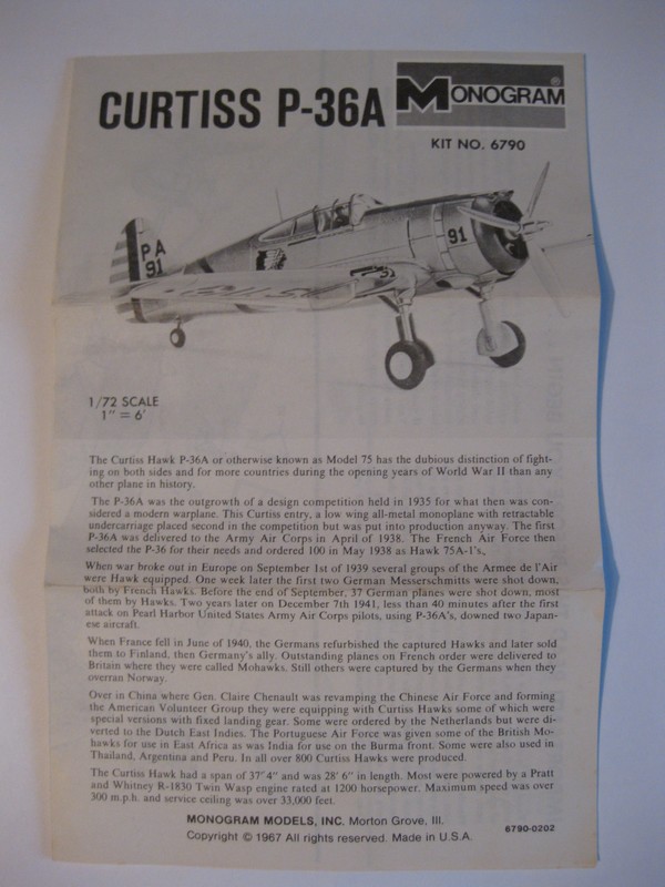 [Monogram] Curtiss P-36A Photo115