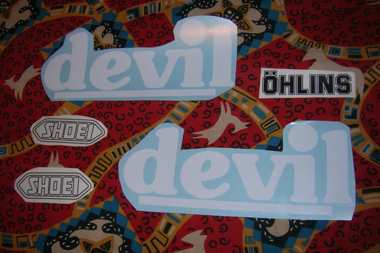 Donne stickers dévil, shoei et öhlins Sticke10