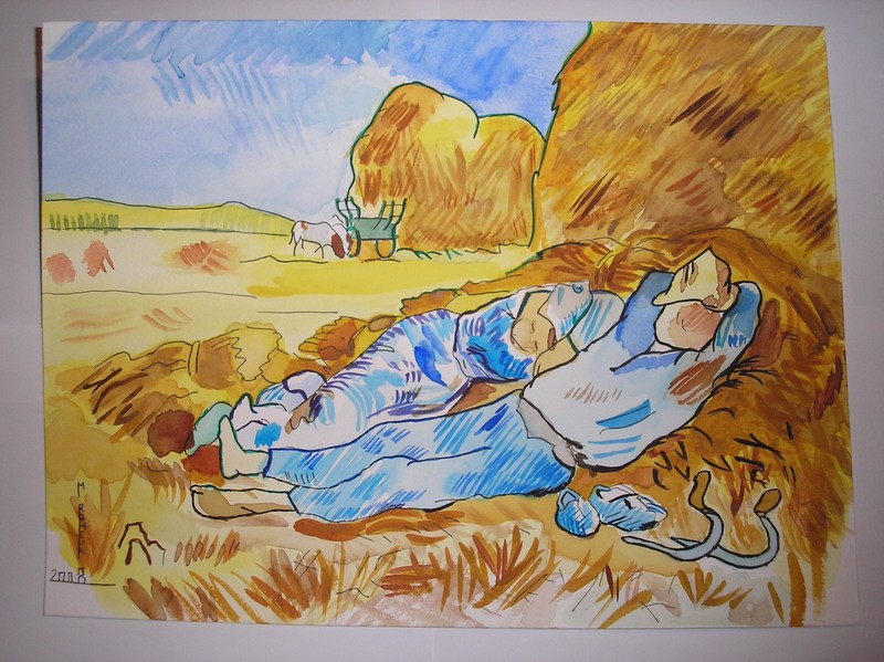 la sieste de Van gogh Dessin13