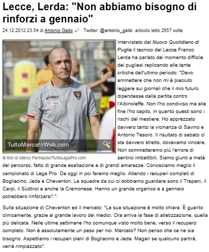 UFFICIALE: IL LECCE ESONERA FRANCO LERDA. - Pagina 3 Cattur12