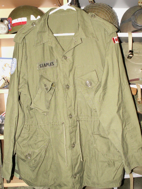 UN M1 Helmet Liner and Combat Jacket