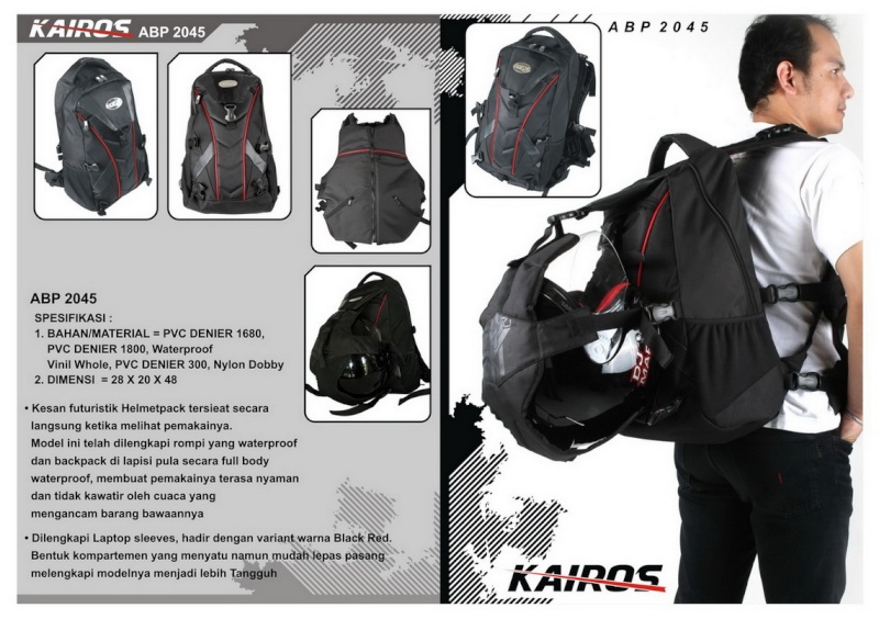 Tas Ransel Plus tempat Helm & Laptop Katalo14