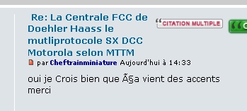 La Centrale FCC de Doehler Haass le mutliprotocole SX DCC Motorola selon MTTM  Messag10