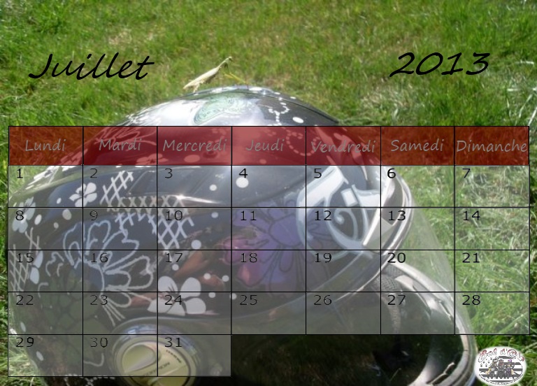 calendar 2013 Juille10