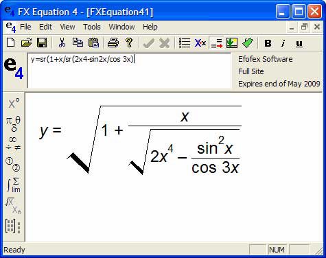  لكتابة المعادلات الرياضية والعلمية FX Equation v4.005.1 510