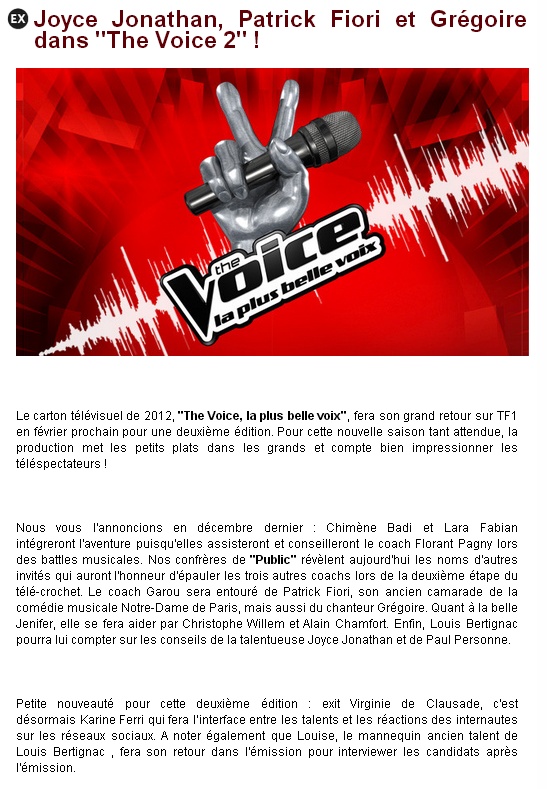 Patrick : Juré VIP équipe de Garou à The Voice Untitl10