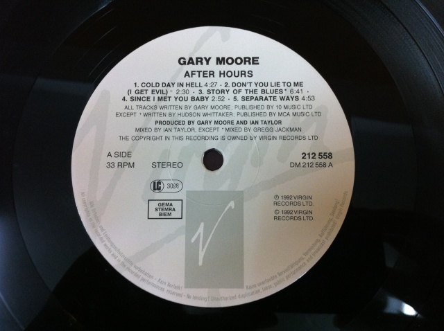 Gary Moore - After Hours LP Img_1213