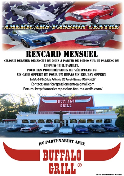rencard mensuel AMERICARS PASSION CENTRE (45) Affich10