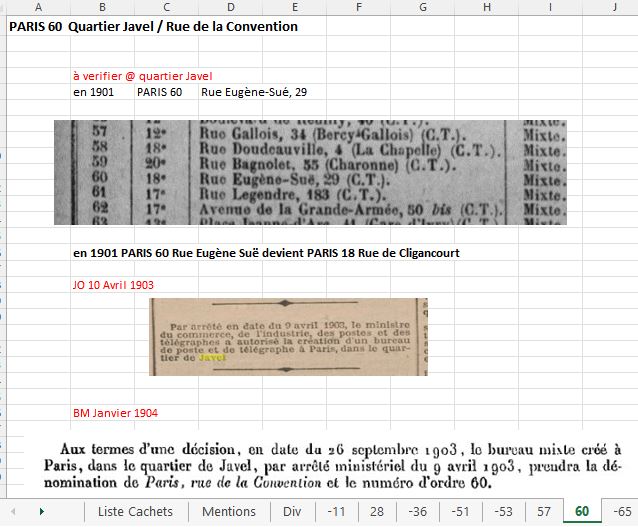 Bureaux et Oblitérations de Paris entre 1900 et 1910 Capt710