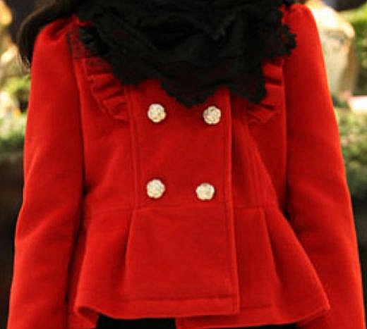 笛莎女童装大衣外套【红色】(女)《无数》 5ca6a710