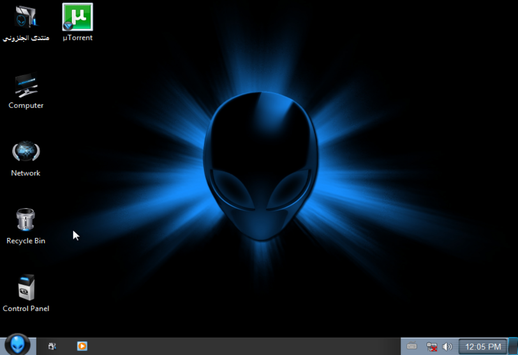 ويندوز 7 المعدل ذات اللون الازرق الجميل Windows 7 Blue Alienware Edition 64.bit 3.61 GB 1133