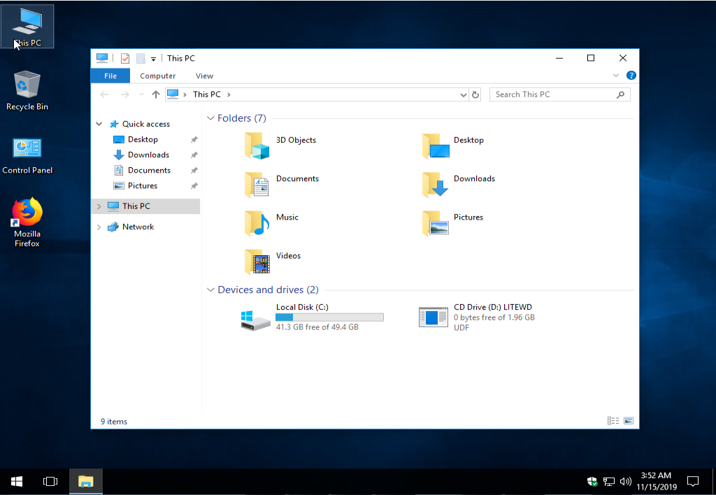 الويندوز الرائع والخفيف لاصحاب الامكانياة الضعيفة والمتوسطة Windows 10 Lite Edition V5 x64 bit 1.94 GB 1720