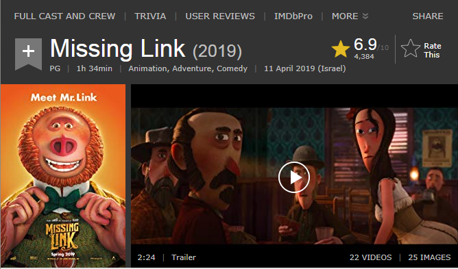 حصريا فيلم الاينمي والمغامرة والكوميدي الرائع Missing Link (2019) 720p BluRay مترجم بنسخة البلوري 2019-145