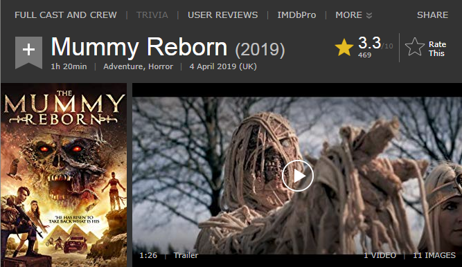 فيلم المغامرة والرعب الجميل Mummy Reborn (2019) 720p WEB-DL مترجم بنسخة الويب ديل 2019-196