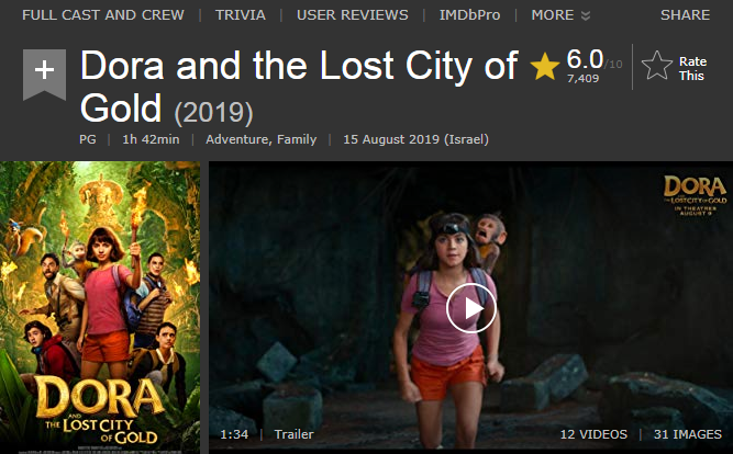حصريا فيلم المغامرة والعائلي المنتظر Dora and the Lost City of Gold (2019) 720p BluRay  مترجم بنسخة البلوري 2019-272