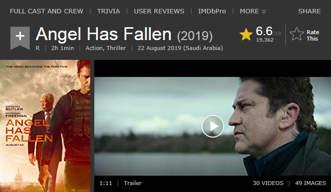 حصريا فيلم الاكشن والاثارة المنتظر Angel Has Fallen (2019)720p BluRay مترجم بنسخة البلوري 2019-278