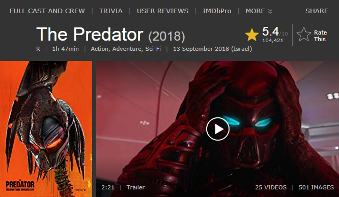 فيلم الاكشن والمغامرة والخيال الاكثر من رائع The Predator (2018) 720p BluRay مترجم بنسخة البلوري 2019-321